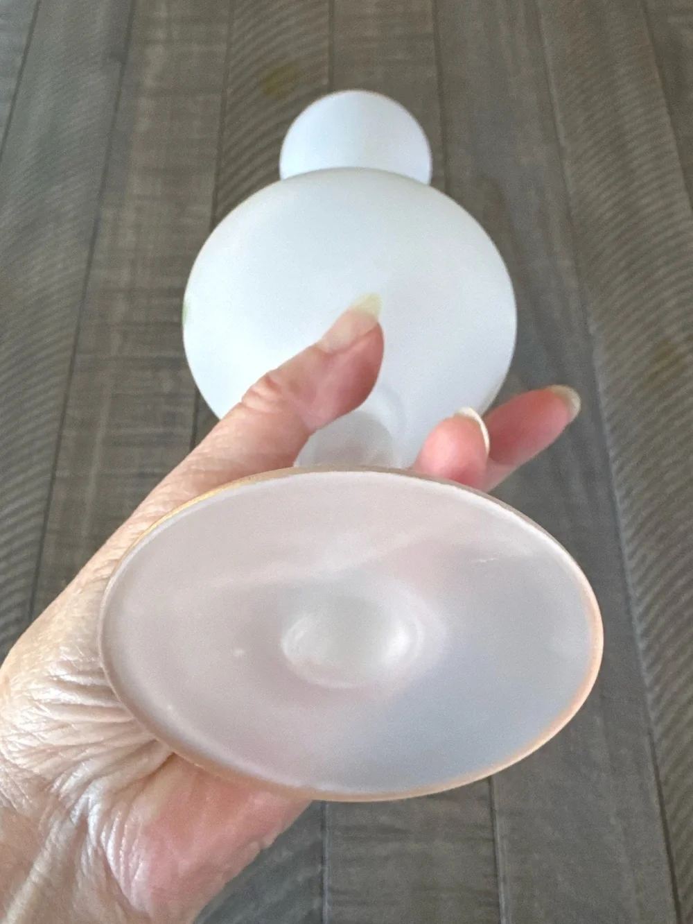 Vintage Frosted Floral Glass Bud Vase